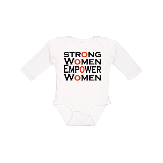 Inktastic Strong Women Empower Women Boys or Girls Long Sleeve Baby Bodysuit