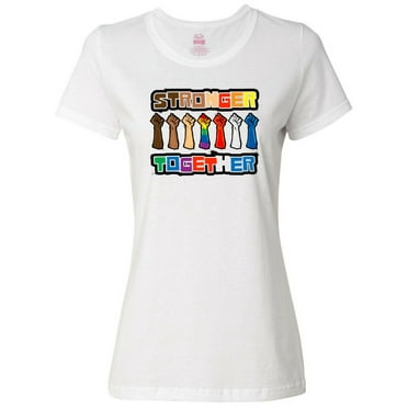 Inktastic Stronger Together with Pride Large Women's T-Shirt