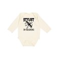 thumbnail image 1 of Inktastic Stylist in Training Girls Salon Girls Long Sleeve Baby Bodysuit, 1 of 5