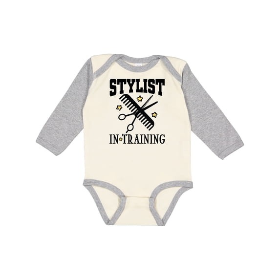 Inktastic Stylist in Training Girls Salon Girls Long Sleeve Baby Bodysuit