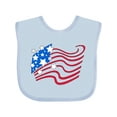 thumbnail image 1 of Inktastic Stylized American Flag Fourth of July Boys or Girls Baby Bib, 1 of 4