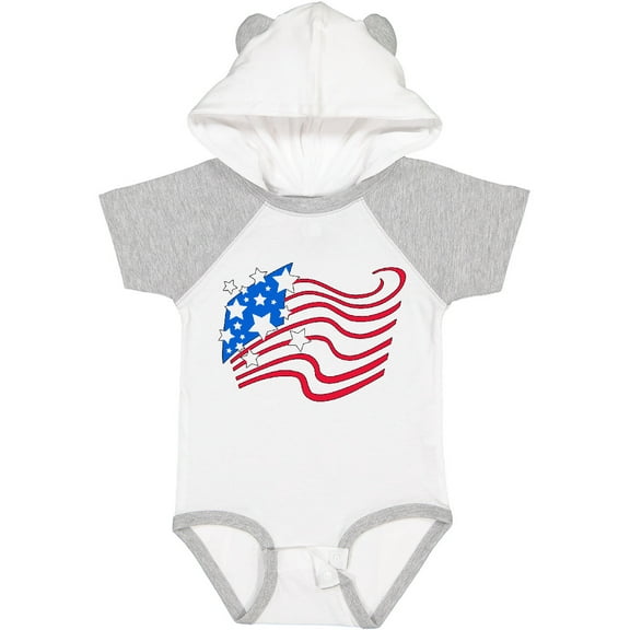 Inktastic Stylized American Flag Fourth of July Boys or Girls Baby Bodysuit