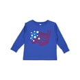 thumbnail image 1 of Inktastic Stylized American Flag Fourth of July Boys or Girls Long Sleeve Toddler T-Shirt, 1 of 5