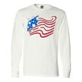 thumbnail image 1 of Inktastic Stylized American Flag Fourth of July Long Sleeve T-Shirt, 1 of 5