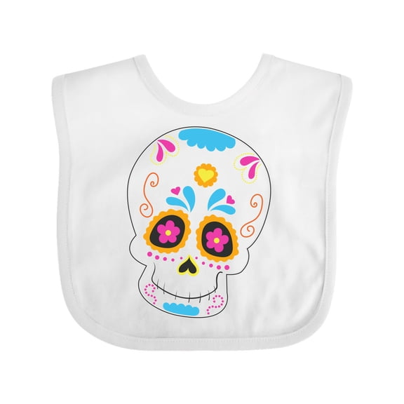 Inktastic Sugar Skull Blue Boys or Girls Baby Bib