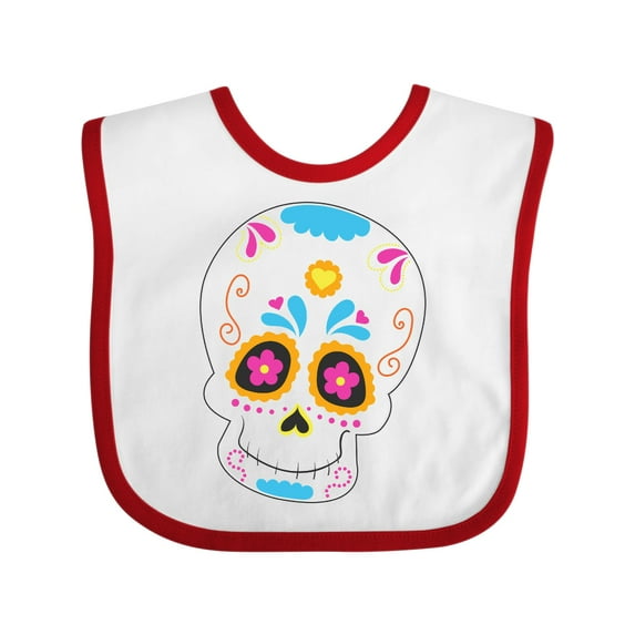 Inktastic Sugar Skull Blue Boys or Girls Baby Bib