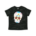 thumbnail image 1 of Inktastic Sugar Skull Blue Boys or Girls Toddler T-Shirt, 1 of 5