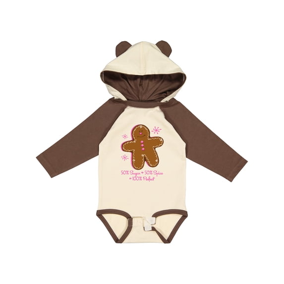 Inktastic Sugar & Spice Gingerbread Girls Long Sleeve Baby Bodysuit