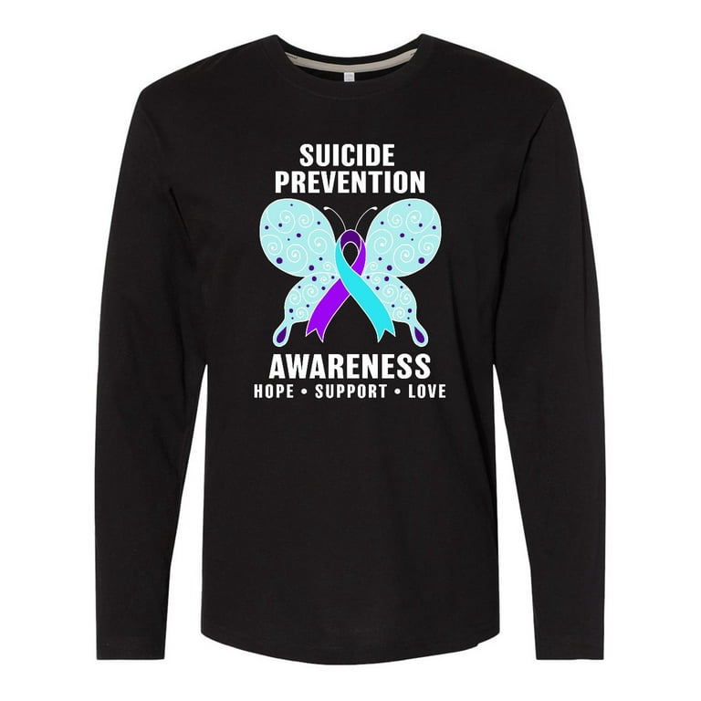 Mental Health Awareness Butterfly Ribbon Hope Love T-Shirt Mental Health Awareness Butterfly Ribbon Hope Love T-Shirt