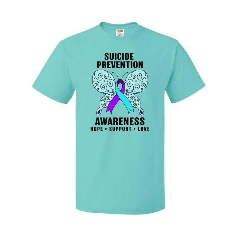 Mental Health Awareness Butterfly Ribbon Hope Love T-Shirt Mental Health Awareness Butterfly Ribbon Hope Love T-Shirt