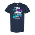 thumbnail image 1 of Inktastic Suicide Prevention Awareness I Wear Teal and Purple for Someone Who Meant the T-Shirt, 1 of 5