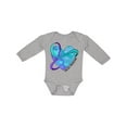 thumbnail image 1 of Inktastic Suicide Prevention Awareness Purple and Teal Heart Ribbon Boys or Girls Long Sleeve Baby Bodysuit, 1 of 5