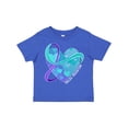 thumbnail image 1 of Inktastic Suicide Prevention Awareness Purple and Teal Heart Ribbon Boys or Girls Toddler T-Shirt, 1 of 5