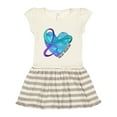 thumbnail image 1 of Inktastic Suicide Prevention Awareness Purple and Teal Heart Ribbon Gift Toddler Girl Dress, 1 of 4