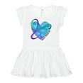 thumbnail image 1 of Inktastic Suicide Prevention Awareness Purple and Teal Heart Ribbon Girls Baby Dress, 1 of 5