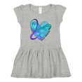 thumbnail image 1 of Inktastic Suicide Prevention Awareness Purple and Teal Heart Ribbon Girls Toddler Dress, 1 of 5