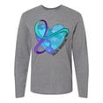 thumbnail image 1 of Inktastic Suicide Prevention Awareness Purple and Teal Heart Ribbon Long Sleeve T-Shirt, 1 of 5