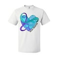 thumbnail image 1 of Inktastic Suicide Prevention Awareness Purple and Teal Heart Ribbon T-Shirt, 1 of 5