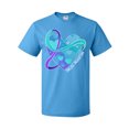 thumbnail image 1 of Inktastic Suicide Prevention Awareness Purple and Teal Heart Ribbon T-Shirt, 1 of 5