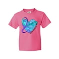 thumbnail image 1 of Inktastic Suicide Prevention Awareness Purple and Teal Heart Ribbon Youth T-Shirt, 1 of 5