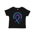 thumbnail image 1 of Inktastic Suicide Prevention Awareness Rainbow Ribbon with Hearts Boys or Girls Toddler T-Shirt, 1 of 5