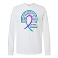 thumbnail image 1 of Inktastic Suicide Prevention Awareness Rainbow Ribbon with Hearts Long Sleeve T-Shirt, 1 of 5