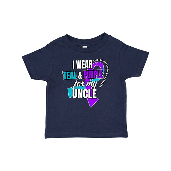 Inktastic Suicide Prevention I Wear Teal and Purple For My Uncle Boys or Girls Baby T-Shirt