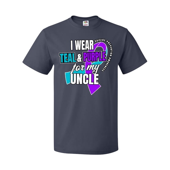 Inktastic Suicide Prevention I Wear Teal and Purple For My Uncle T-Shirt