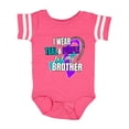 thumbnail image 1 of Inktastic Suicide Prevention I Wear Teal and Purple for My Brother Boys or Girls Baby Bodysuit, 1 of 5