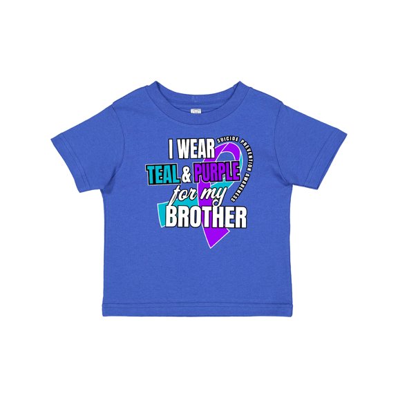 Inktastic Suicide Prevention I Wear Teal and Purple for My Brother Boys or Girls Baby T-Shirt
