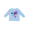 thumbnail image 1 of Inktastic Suicide Prevention I Wear Teal and Purple for My Brother Boys or Girls Long Sleeve Toddler T-Shirt, 1 of 5