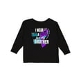 thumbnail image 1 of Inktastic Suicide Prevention I Wear Teal and Purple for My Brother Boys or Girls Long Sleeve Toddler T-Shirt, 1 of 5