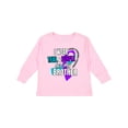 thumbnail image 1 of Inktastic Suicide Prevention I Wear Teal and Purple for My Brother Boys or Girls Long Sleeve Toddler T-Shirt, 1 of 5