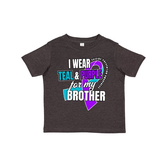 Inktastic Suicide Prevention I Wear Teal and Purple for My Brother Boys or Girls Toddler T-Shirt