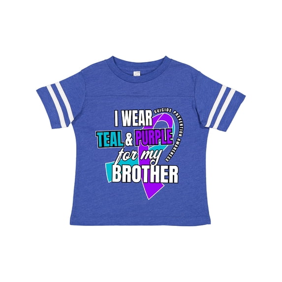 Inktastic Suicide Prevention I Wear Teal and Purple for My Brother Boys or Girls Toddler T-Shirt