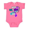 thumbnail image 1 of Inktastic Suicide Prevention I Wear Teal and Purple for My Dad Boys or Girls Baby Bodysuit, 1 of 5