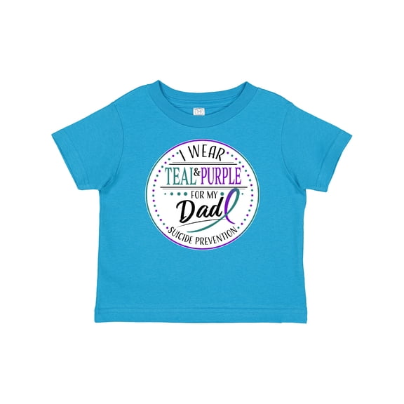 Inktastic Suicide Prevention- I Wear Teal and Purple for My Dad Boys or Girls Baby T-Shirt