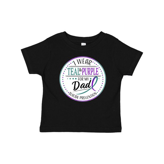 Inktastic Suicide Prevention- I Wear Teal and Purple for My Dad Boys or Girls Baby T-Shirt