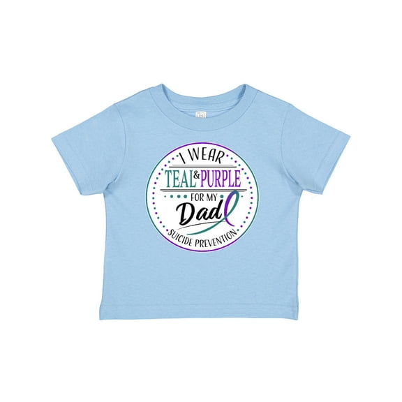 Inktastic Suicide Prevention- I Wear Teal and Purple for My Dad Boys or Girls Baby T-Shirt