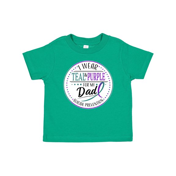 Inktastic Suicide Prevention- I Wear Teal and Purple for My Dad Boys or Girls Baby T-Shirt