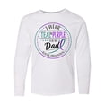 thumbnail image 1 of Inktastic Suicide Prevention- I Wear Teal and Purple for My Dad Long Sleeve Youth T-Shirt, 1 of 5