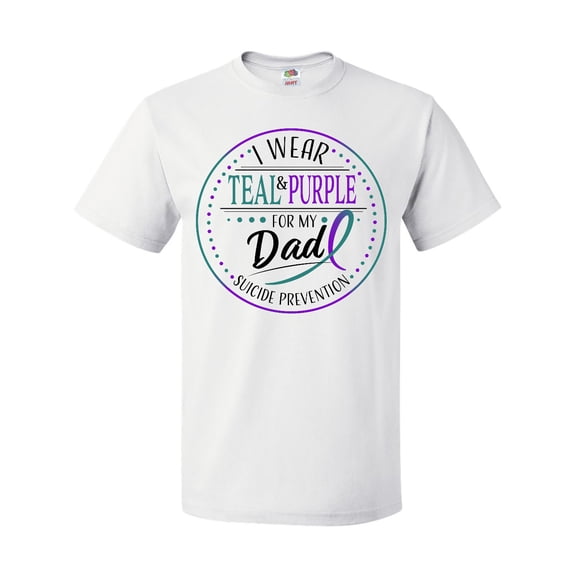 Inktastic Suicide Prevention- I Wear Teal and Purple for My Dad T-Shirt