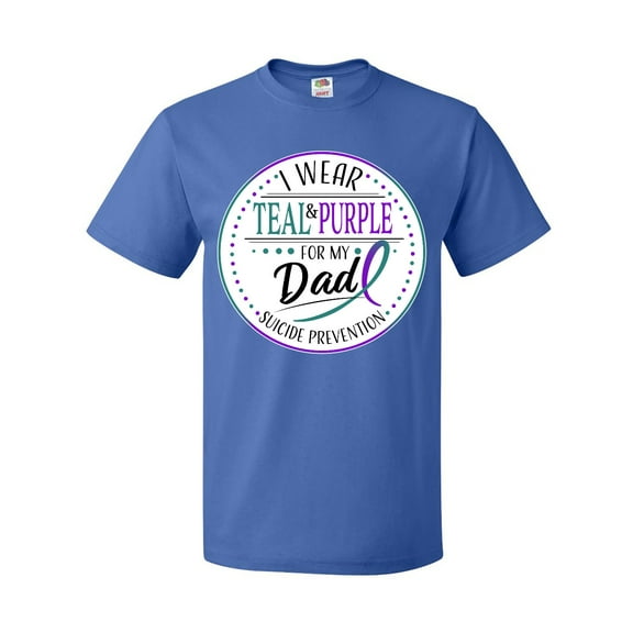 Inktastic Suicide Prevention- I Wear Teal and Purple for My Dad T-Shirt