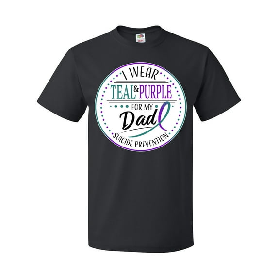 Inktastic Suicide Prevention- I Wear Teal and Purple for My Dad T-Shirt