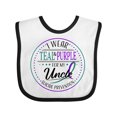 thumbnail image 1 of Inktastic Suicide Prevention- I Wear Teal and Purple for My Uncle Boys or Girls Baby Bib, 1 of 4