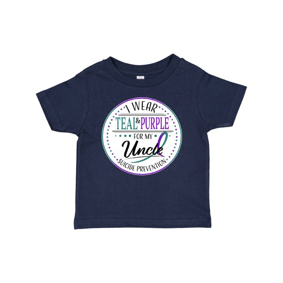 Inktastic Suicide Prevention- I Wear Teal and Purple for My Uncle Boys or Girls Baby T-Shirt
