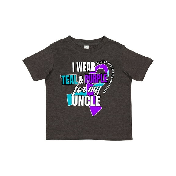 Inktastic Suicide Prevention I Wear Teal and Purple for My Uncle Boys or Girls Toddler T-Shirt