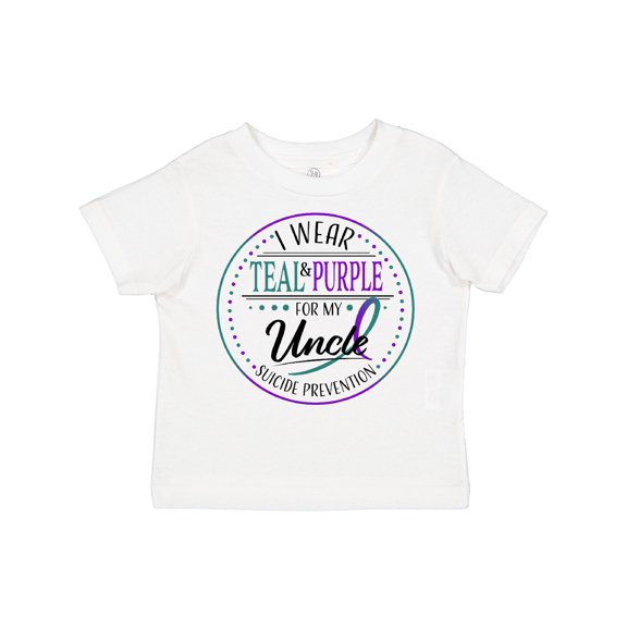 Inktastic Suicide Prevention I Wear Teal and Purple for My Uncle Boys or Girls Toddler T-Shirt