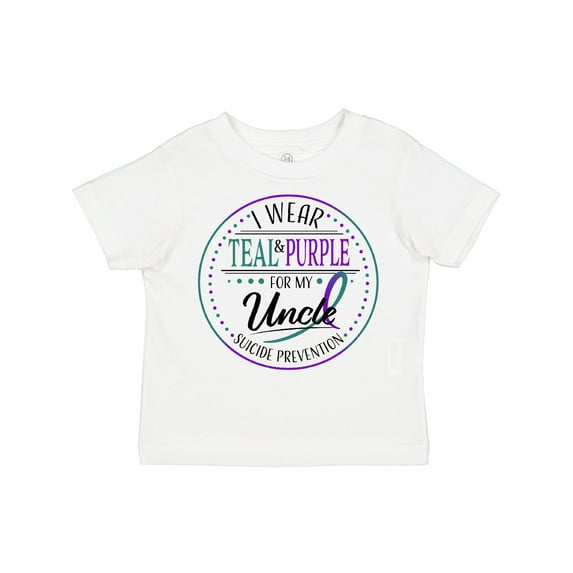 Inktastic Suicide Prevention I Wear Teal and Purple for My Uncle Boys or Girls Toddler T-Shirt