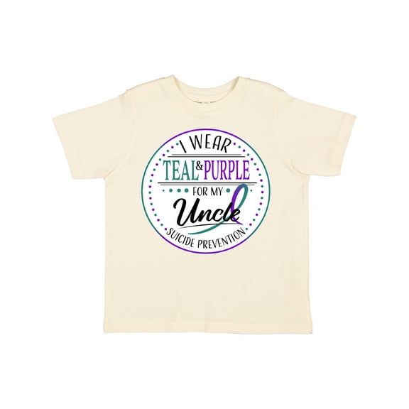 Inktastic Suicide Prevention I Wear Teal and Purple for My Uncle Boys or Girls Toddler T-Shirt